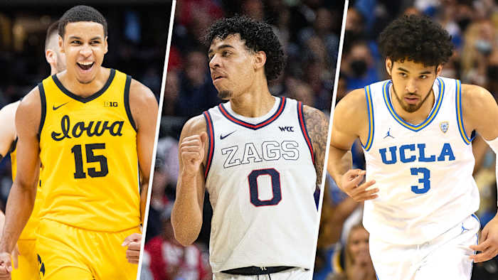 Iowa’s Keegan Murray; Gonzaga’s Julian Strawther and UCLA’s Johnny Juzang
